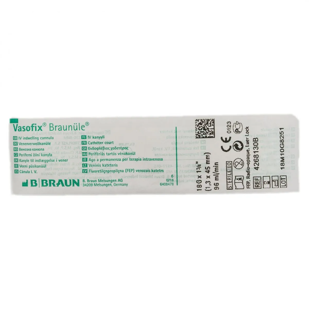 IV CANULLA VASOFIX18G - ChemistCart
